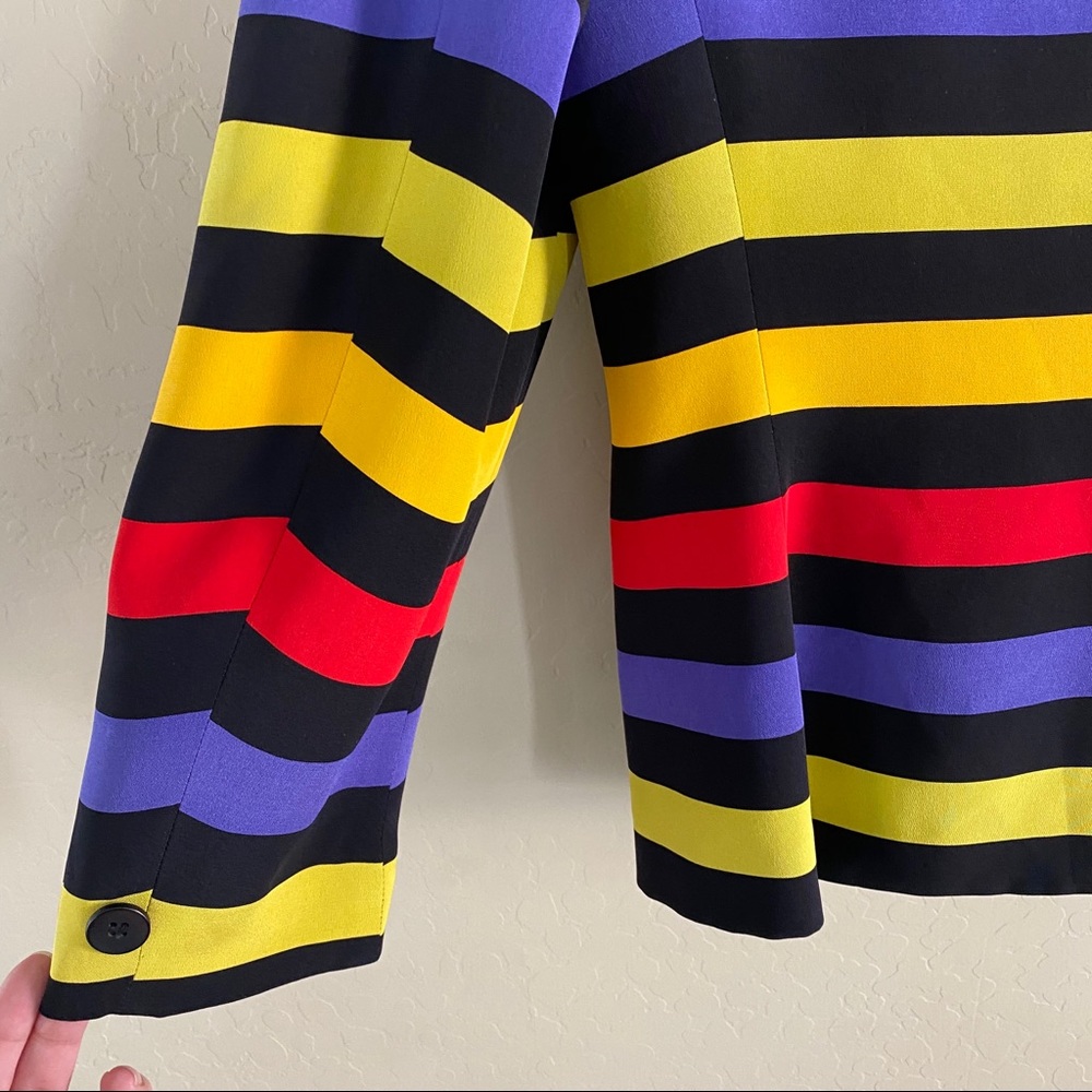 Vtg Multi Color Striped Blazer Jones NY Sz 6 - Picture 7 of 10
